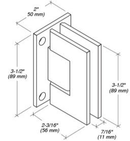 LK412 - SHOWER HINGE