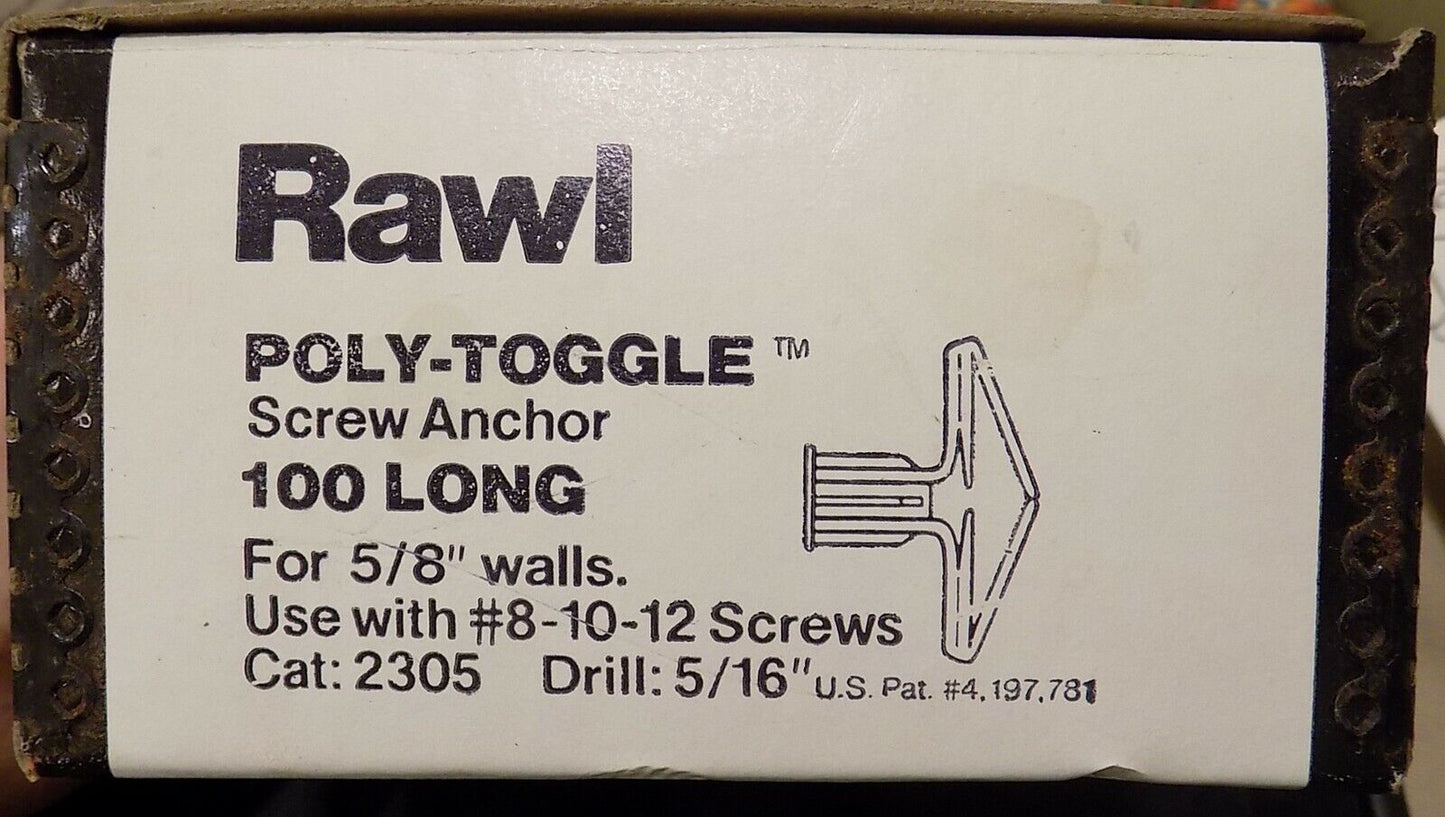 Plastic Anchor Rawl 100 Pack - 2305